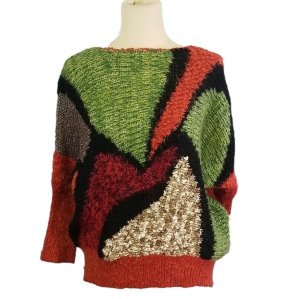 𝅺grifflin Paris multi knit sweater size S/M